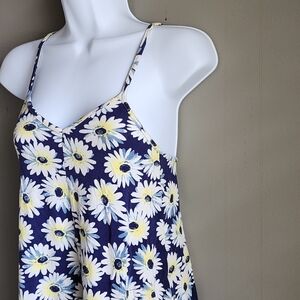 asos daisy floral print jersey cami romper